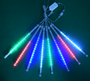 Wasserdichte LED Meteorschauer Regen Lichter 30 cm 50 cm 8 Rohre 100-240 V Eiszapfen Schnee Regentropfen Outdoor licht mit EU Netzteil (Option: Colorful-EU 30cm)